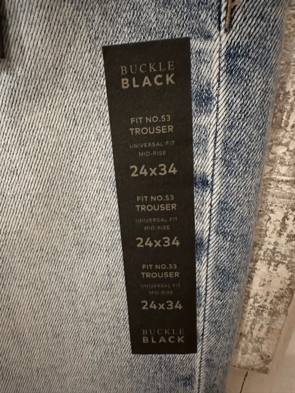 Buckle Black Light Blue Trouser Jeans - Picture 2 of 4